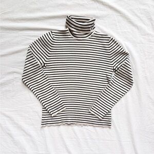 Lauren Ralph Lauren Black and White Striped Sweater